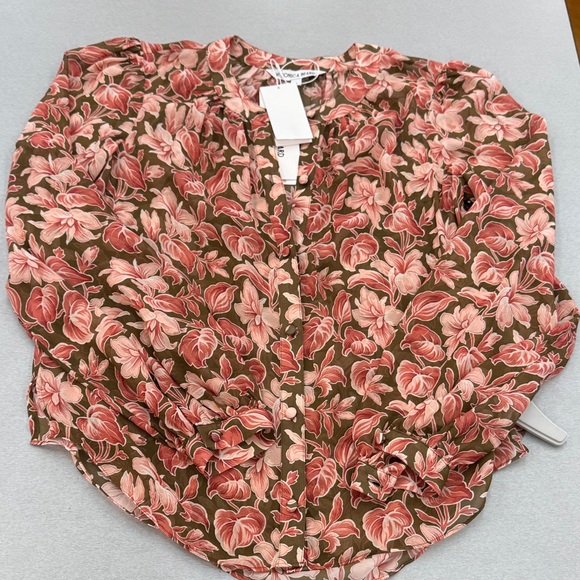 Veronica Beard Pink and Brown Women's Top